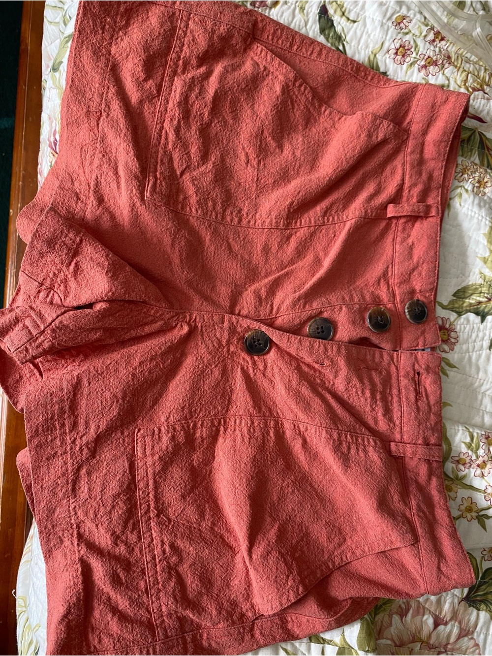 O'Neill Burnt Orange Linen Blend Shorts
